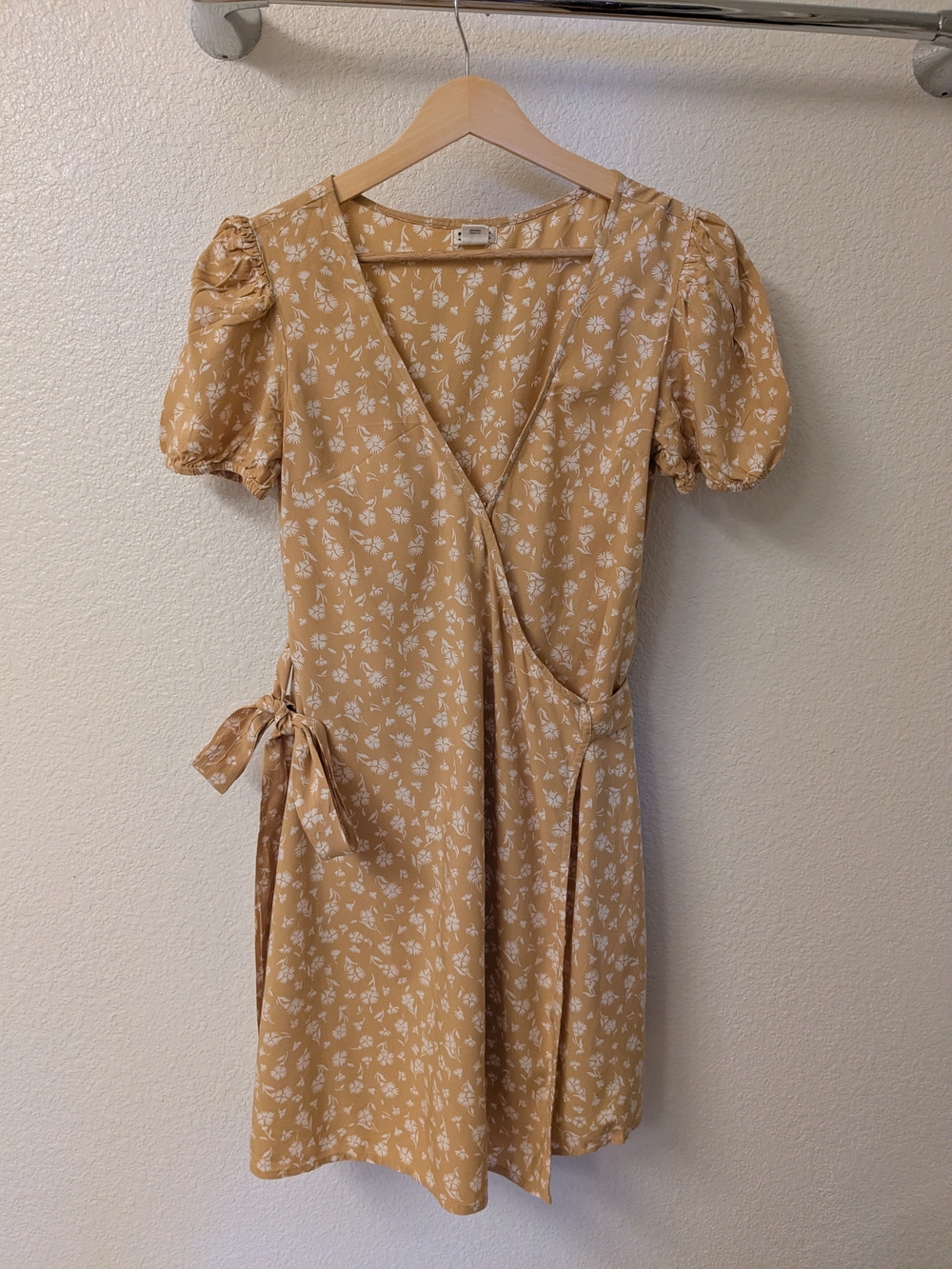 Billabong Floral Dress Mustard Yellow